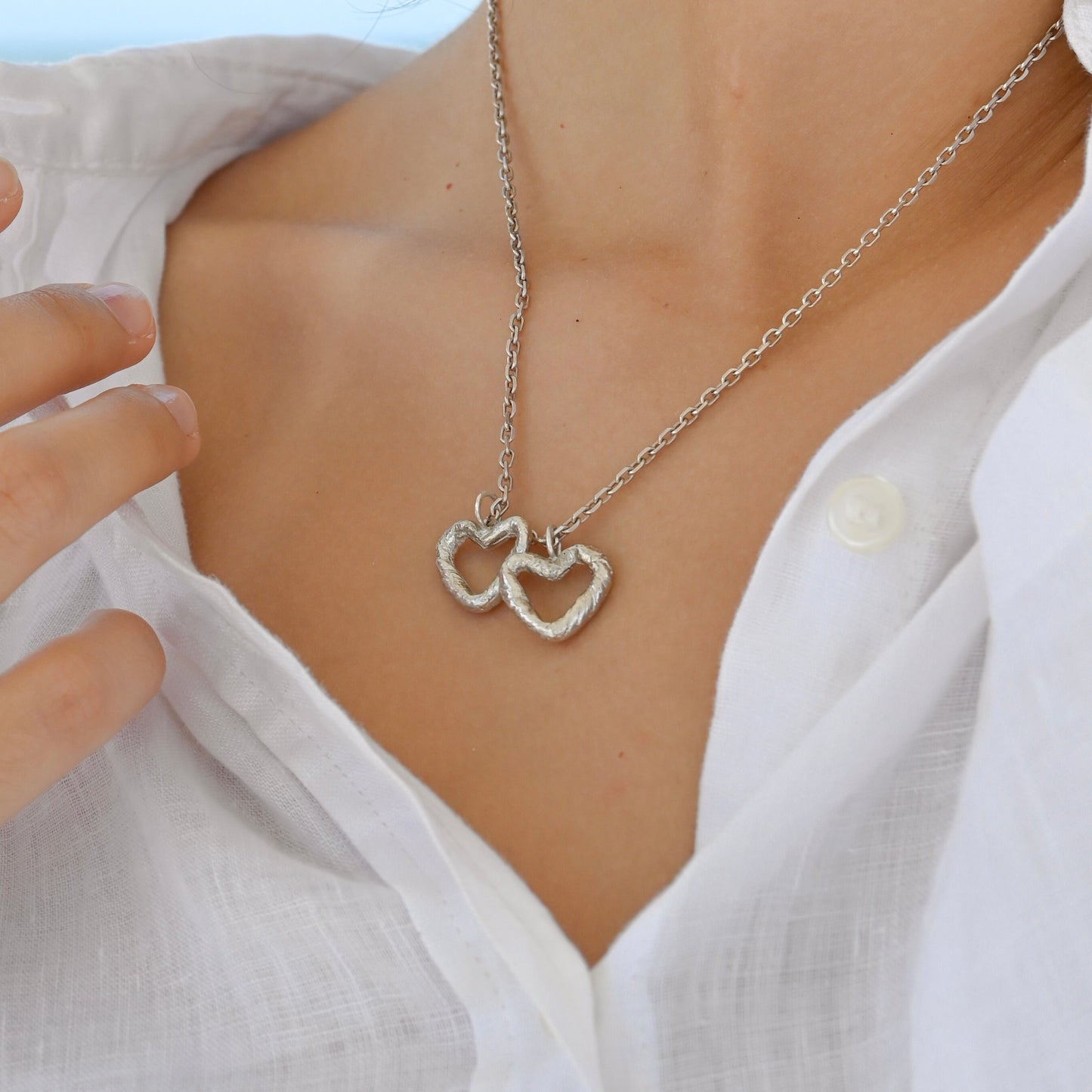 Cadena Infiniti Double Heart
