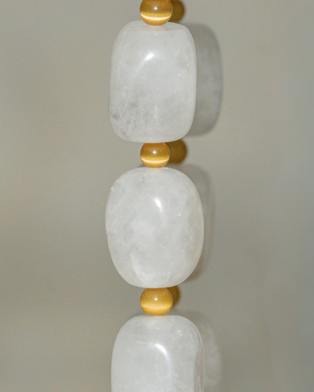 Collar Cuarzo Rosa Blocks Silver