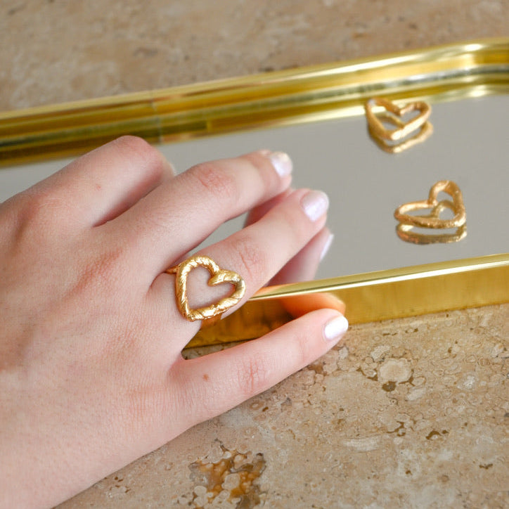 Anillo Infiniti Gold Heart