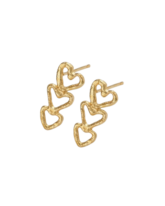 Aretes Infiniti Heart Triple